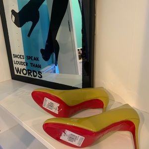 Authentic Olive Green Christian Louboutin Pumps.